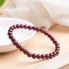 Vòng tay nam nữ chuỗi đá Garnet đỏ sẫm