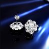 Bông tai bạc kim cương Moissanite lấp lánh tinh hà