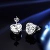 Bông tai bạc kim cương Moissanite lấp lánh tinh hà