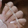 Lắc tay mắt xích mạ vàng đá Zircon