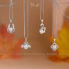 Dây chuyền bạc đính kim cương Moissanite lấp lánh tinh hà