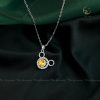 Dây chuyền bạc Mickey đính đá Thạch anh vàng Citrine