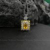 Dây chuyền bạc đính đá Thạch anh vàng Citrine + Zircon