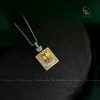 Dây chuyền bạc đính đá Thạch anh vàng Citrine + Zircon