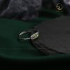 Nhẫn bạc nữ Triplets đính đá Emerald thiên nhiên