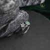Nhẫn bạc nữ Life Seeding đính đá Emerald thiên nhiên