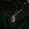 Dây chuyền bạc Water Drop đính đá Garnet