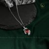 Dây chuyền bạc Water Drop đính đá Garnet