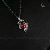Dây chuyền bạc Water Drop đính đá Garnet