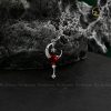 Dây chuyền bạc Trượng mặt trăng đính đá Garnet