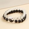 Vòng tay chuỗi nam nữ Thái cực âm dương đá Tourmaline đen thiên nhiên