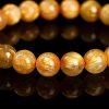 Vòng tay nam nữ chuỗi đá Thạch anh tóc vàng 5A Gold Rutilated Quartz