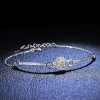 Lắc tay đính kim cương Moissanite tròn lấp lánh tinh hà