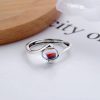 Nhẫn bạc đá mặt trăng Moonstone xoắn ốc