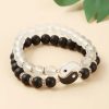 Vòng tay chuỗi nam nữ Thái cực âm dương đá Tourmaline đen thiên nhiên
