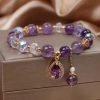 Vòng tay Water Drop Amethyst thạch anh tím thiên nhiên