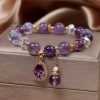 Vòng tay Water Drop Amethyst thạch anh tím thiên nhiên