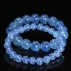 Vòng tay nam nữ chuỗi đá Aquamarine thiên nhiên cao cấp