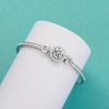 Lắc tay đính kim cương Moissanite tròn lấp lánh tinh hà