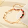 Lắc tay mắt xích mạ vàng đá Zircon