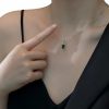 Dây chuyền bạc mặt đá Diopside square