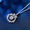 Dây chuyền bạc đính kim cương Moissanite vòng Giáng Sinh