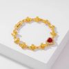 Lắc tay tình yêu mạ vàng đá Zircon