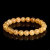 Vòng tay nam nữ chuỗi đá Thạch anh tóc vàng 5A Gold Rutilated Quartz