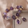 Vòng tay Water Drop Amethyst thạch anh tím thiên nhiên