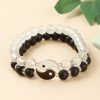 Vòng tay chuỗi nam nữ Thái cực âm dương đá Tourmaline đen thiên nhiên