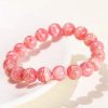Vòng tay chuỗi nam nữ đá Đào hoa Rhodochrosite 5A cao cấp