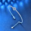 Lắc tay đính kim cương Moissanite tròn lấp lánh tinh hà