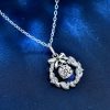 Dây chuyền bạc đính kim cương Moissanite vòng Giáng Sinh