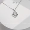 Dây chuyền bạc đính kim cương Moissanite lấp lánh tinh hà