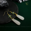 Bông tai dạng thả đá Chalcedony quý phái cổ điển