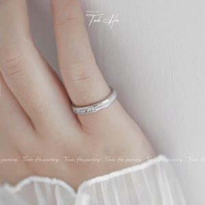 Nhẫn bạc nữ đính đá Zircon trắng