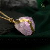 Dây chuyền mạ vàng mặt đá Topaz thiên nhiên thô