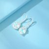 Bông tai bạc đá mặt trăng moonstone Life Tree