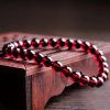 Vòng tay nam nữ chuỗi đá Garnet đỏ sẫm