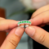 Nhẫn bạc đính đá Diopside