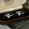 Nhẫn bạc đá Mặt trăng Moonstone oval