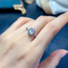 Nhẫn bạc đá Mặt trăng Moonstone oval