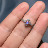 Nhẫn bạc đá Mặt trăng Moonstone oval