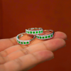 Nhẫn bạc đính đá Diopside