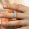 Nhẫn bạc đính đá Diopside