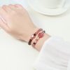 Vòng tay 2 lớp Hồ yêu tiểu hồng nương đá Garnet + Thạch anh hồng kích hoạt năng lượng tình duyên cực mạnh