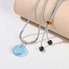 Dây chuyền nam nữ mặt charm cổ điển đá Aquamarine