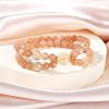 Vòng tay chuỗi 2 lớp đá Mặt trời Sunstone mặt đá Thạch anh tóc vàng
