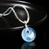 Dây chuyền nam nữ mặt charm cổ điển đá Aquamarine