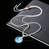 Dây chuyền nam nữ mặt charm cổ điển đá Aquamarine
